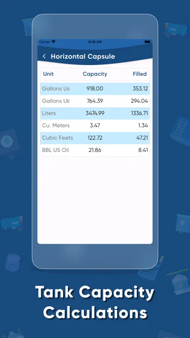 Captures d'écran de Tank Volume Calculators