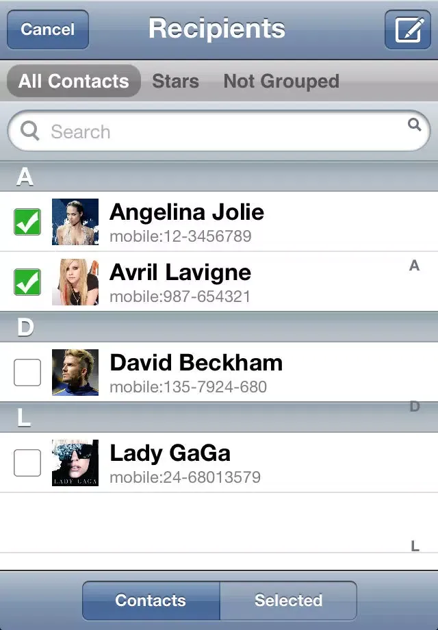 Independent Contacts Free স্ক্রিনশট
