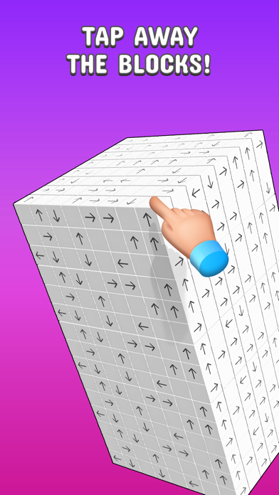 Tangkapan skrin Tap to Unblock 3d Cube Away