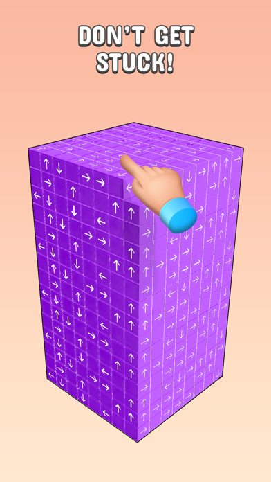 Tangkapan skrin Tap to Unblock 3d Cube Away