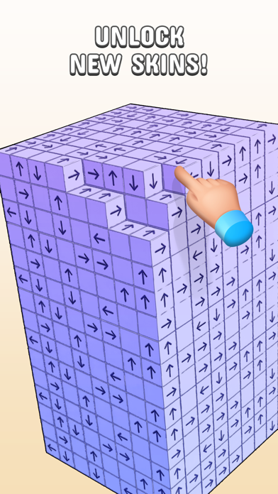 Tangkapan skrin Tap to Unblock 3d Cube Away