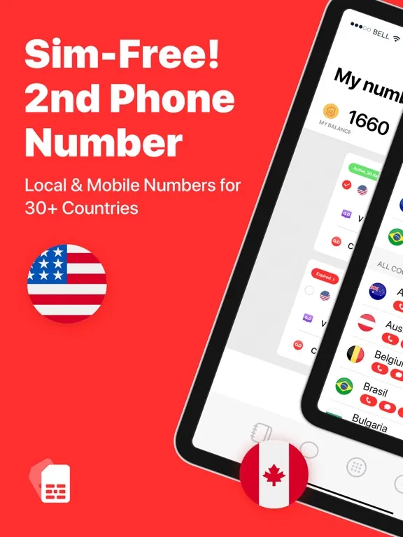 Tangkapan skrin TapCall - Second Phone Number iPad 