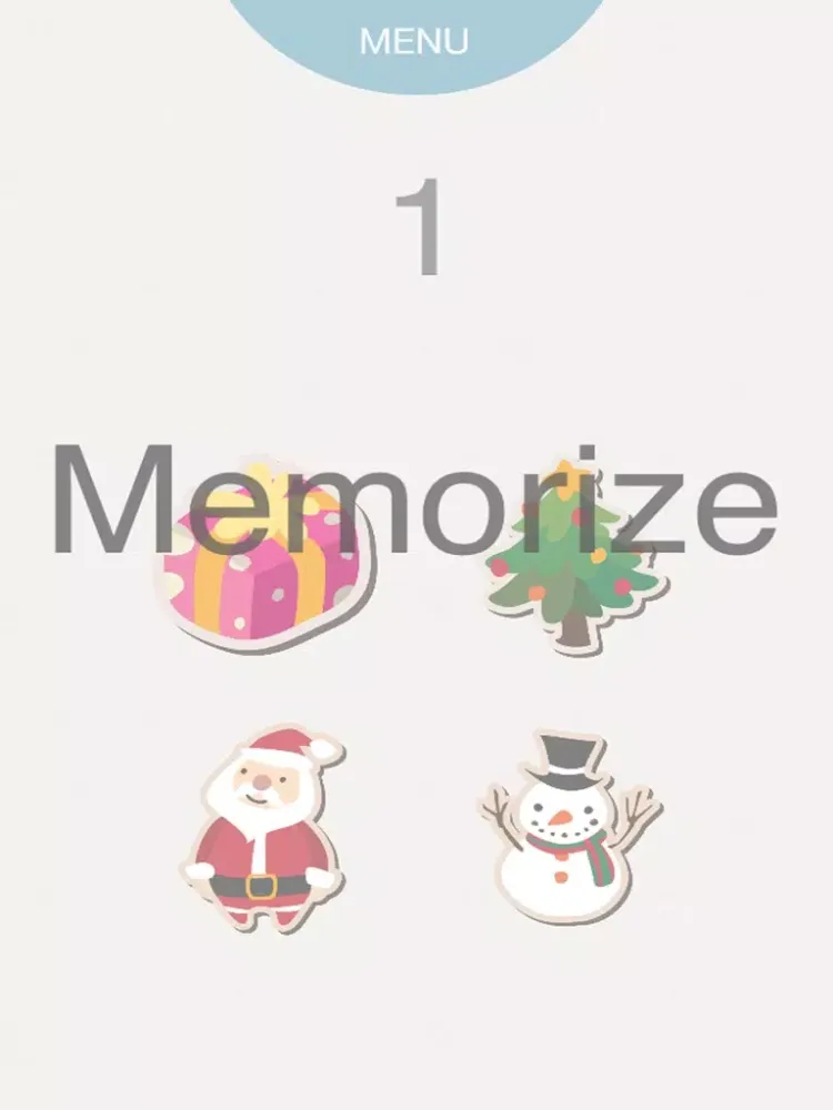 ภาพหน้าจอของ A Christmas Matching Game for Children: Simple Simon Says Pay Attention iPad 