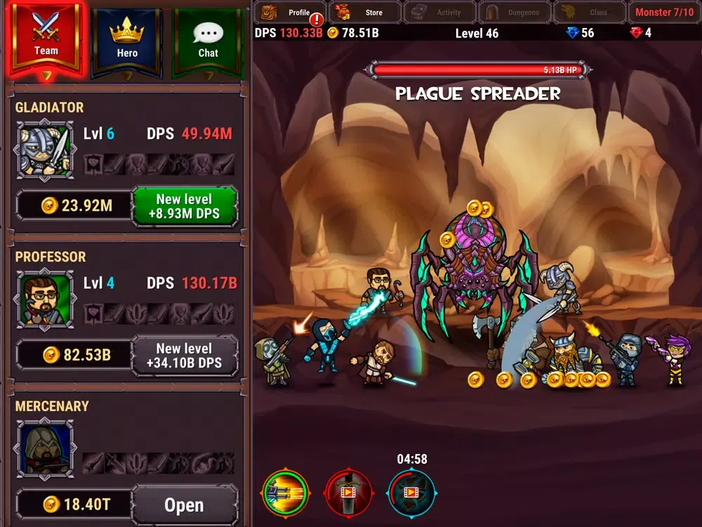 Taptic Heroes: Monsters Attack iPad  स्क्रीनशॉट