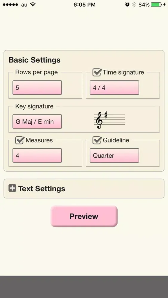 Zrzuty ekranu Make Staff Sheet