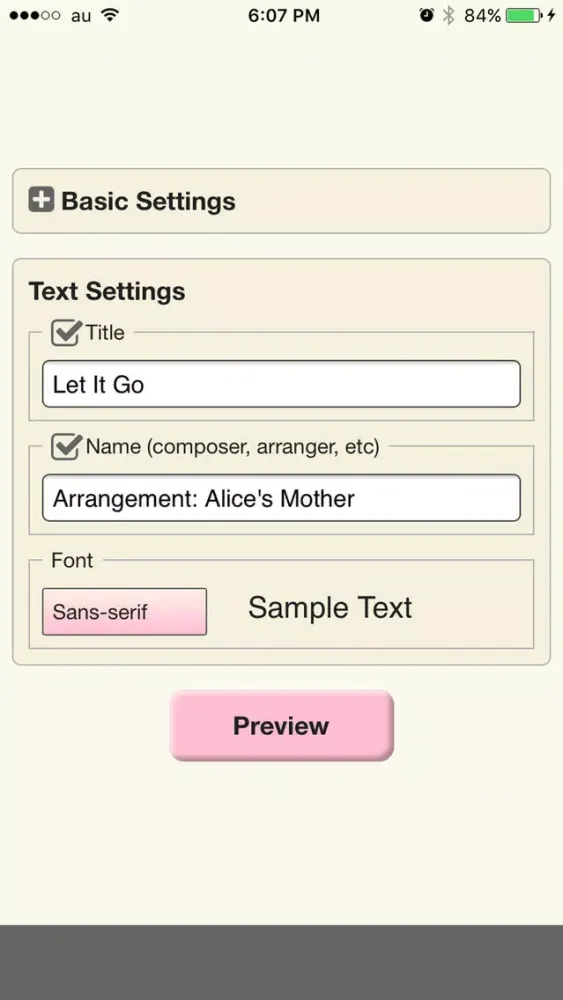 Zrzuty ekranu Make Staff Sheet