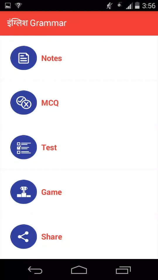 Capturas de tela do Hindi English Grammer