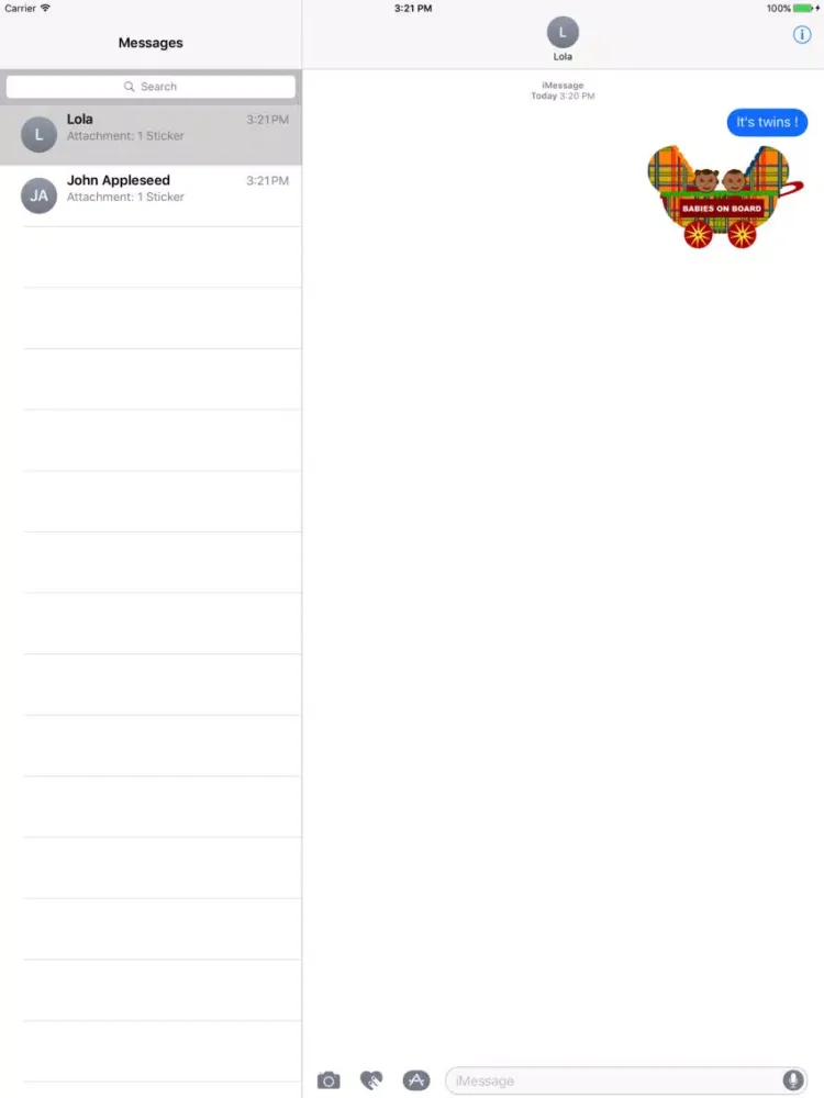 Baby's Birth Sticker Pack iPad  Screenshots