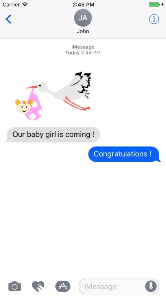 Baby's Birth Sticker Pack Screenshots