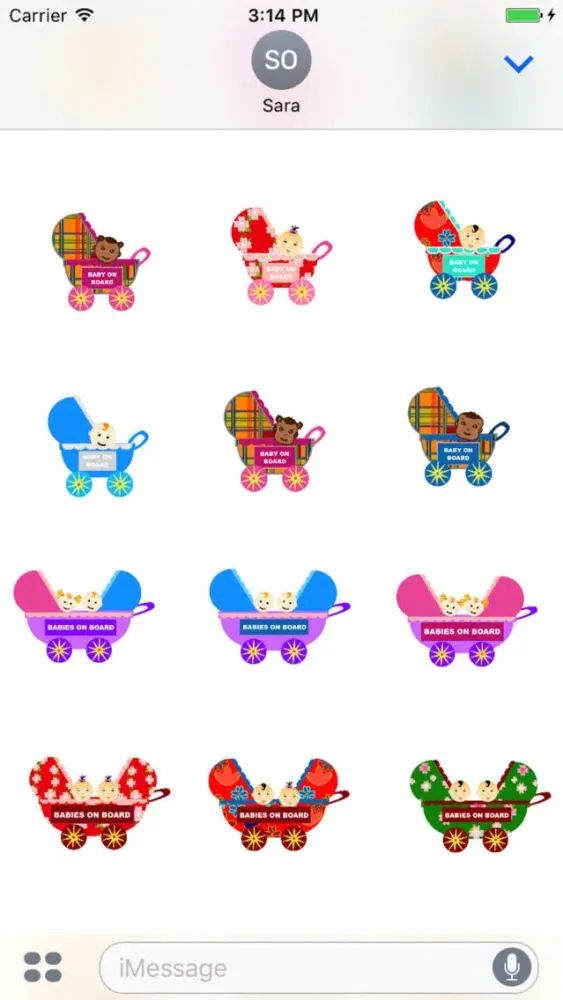 Baby's Birth Sticker Pack Screenshots