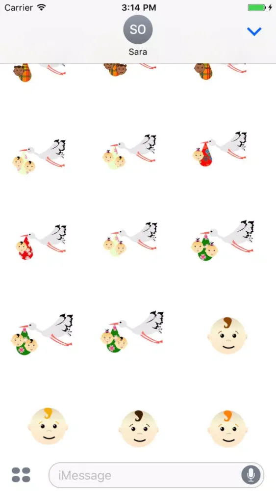 Baby's Birth Sticker Pack Screenshots