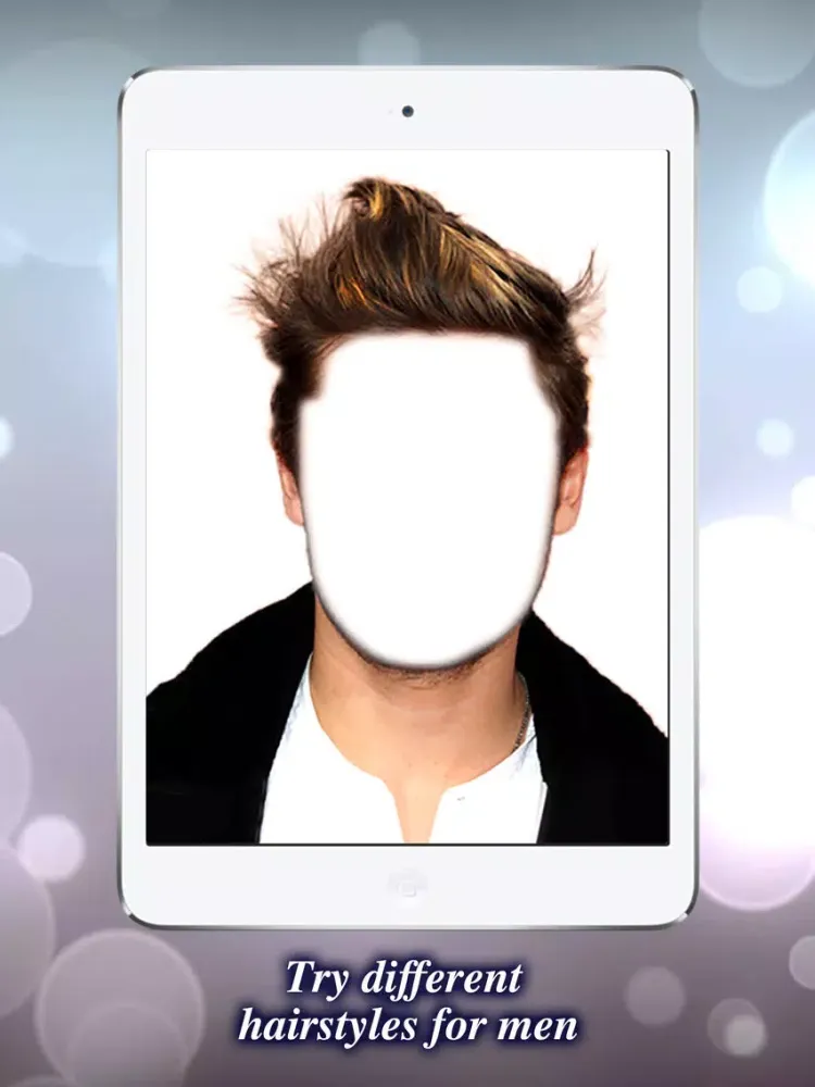 Man Hair Styler Changer Photo Montage iPad  Screenshots