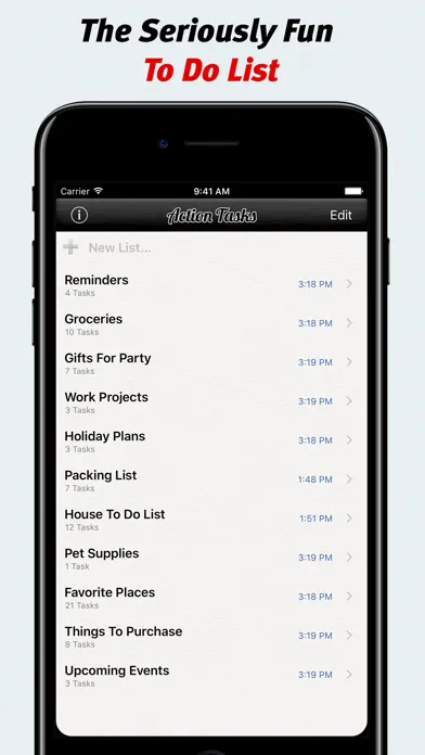 Screenshot di Action Tasks - To Do List