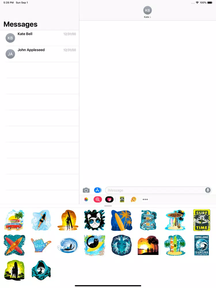 Surfer Emoji Stickers iPad  স্ক্রিনশট
