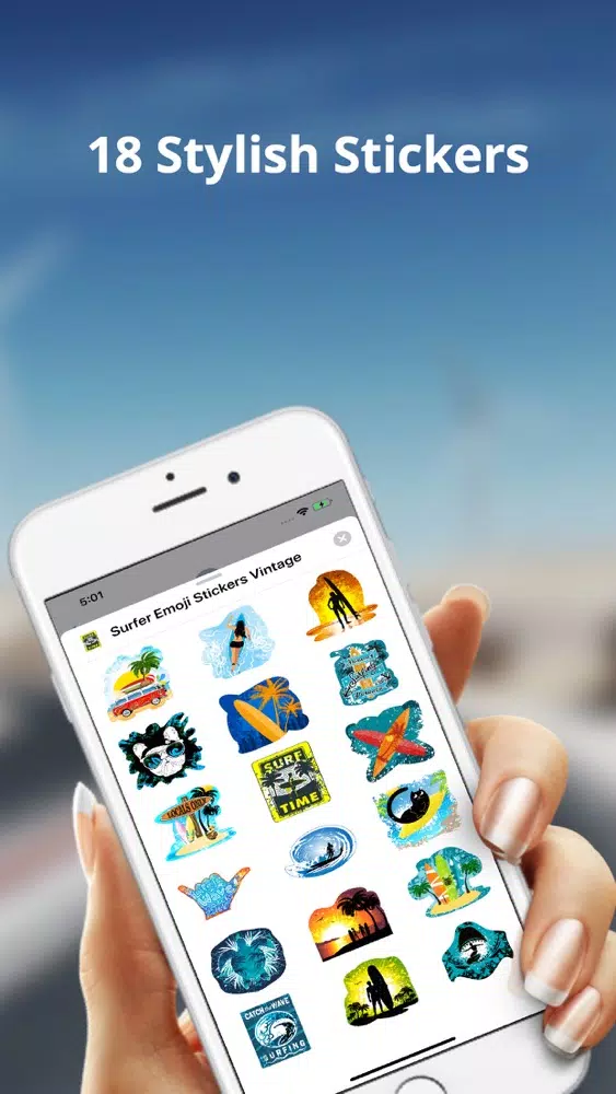 Surfer Emoji Stickers স্ক্রিনশট