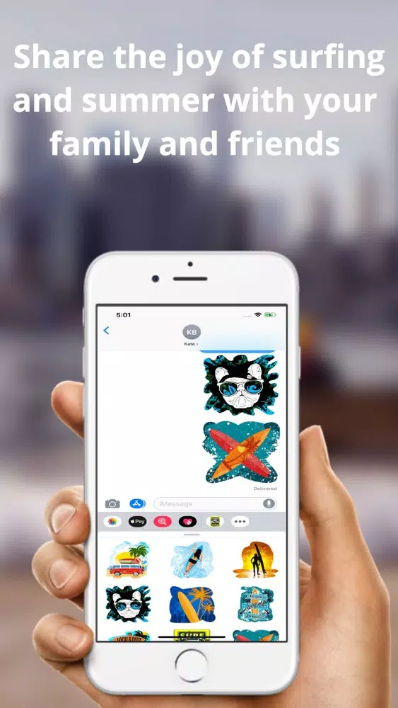 Surfer Emoji Stickers স্ক্রিনশট