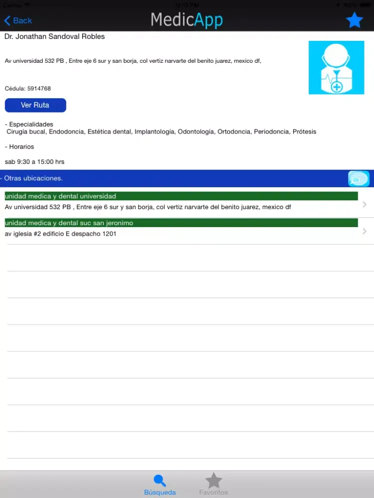 Скриншоты MedicApp iPad 