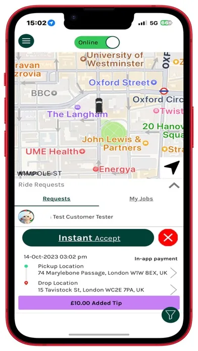 Capturas de pantalla de Taxiapp UK: Driver