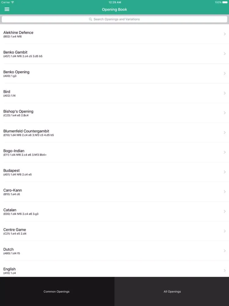 Captures d'écran de Chess Openings Explorer iPad 