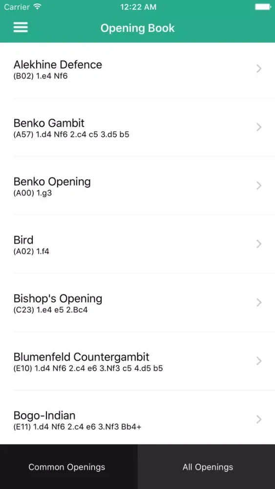 Captures d'écran de Chess Openings Explorer