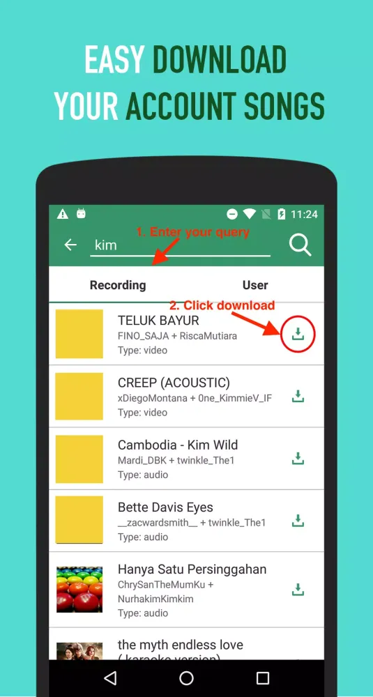 ภาพหน้าจอของ Sing Downloader