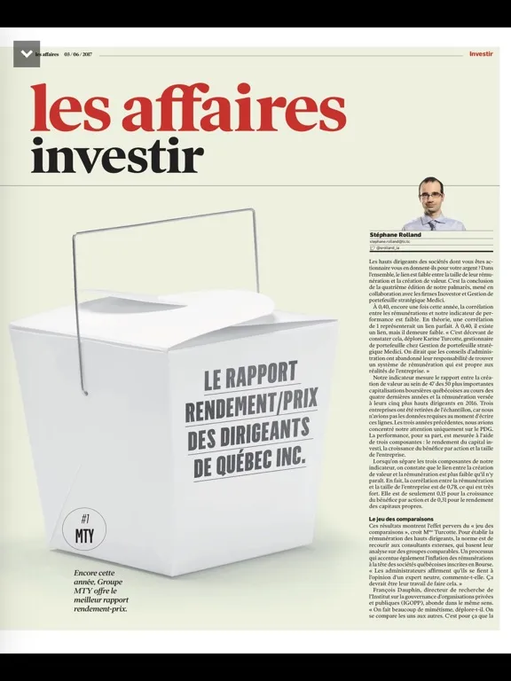 Screenshot di Les Affaires iPad 