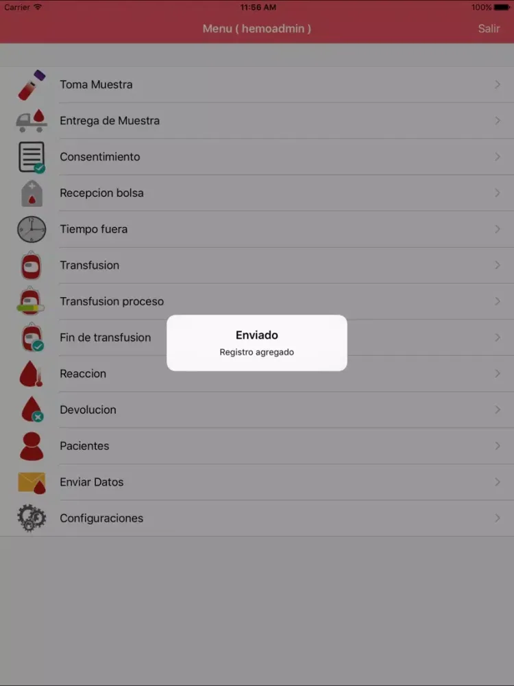 Hemo Vigilancia iPad  Screenshots