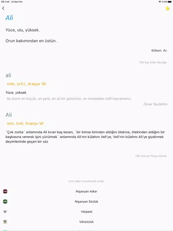 Capturas de tela do ad İsimler - İsim Sözlükleri iPad 