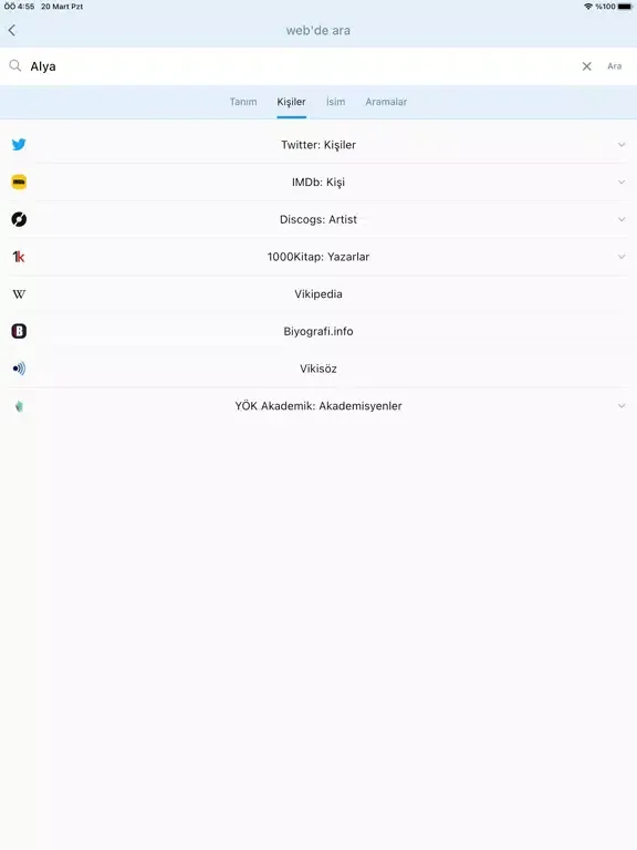 Capturas de tela do ad İsimler - İsim Sözlükleri iPad 