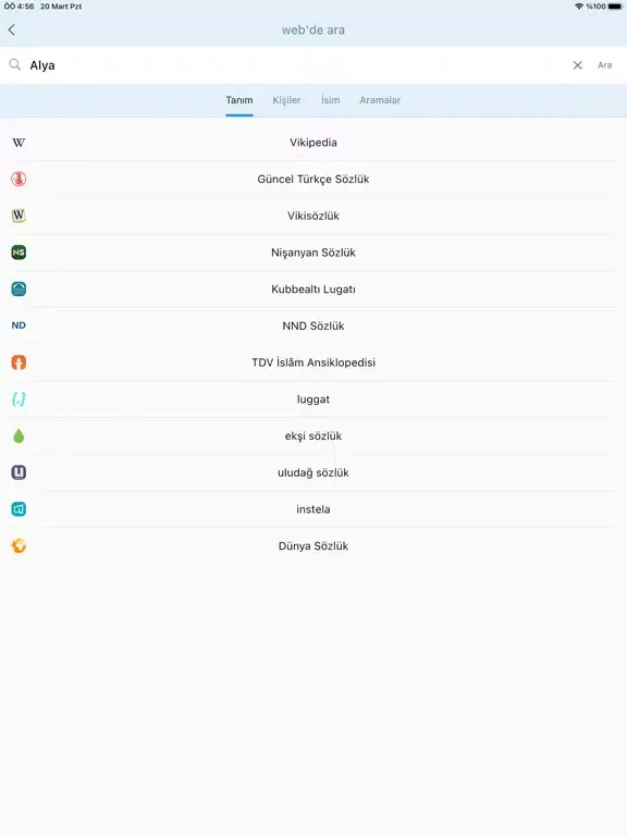 Capturas de tela do ad İsimler - İsim Sözlükleri iPad 