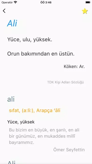 Capturas de tela do ad İsimler - İsim Sözlükleri