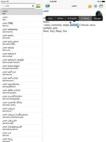 English Telugu best dictionary translation iPad 应用截图