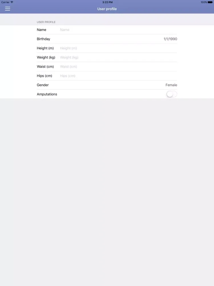 Capturas de tela do Body Facts Calculator iPad 