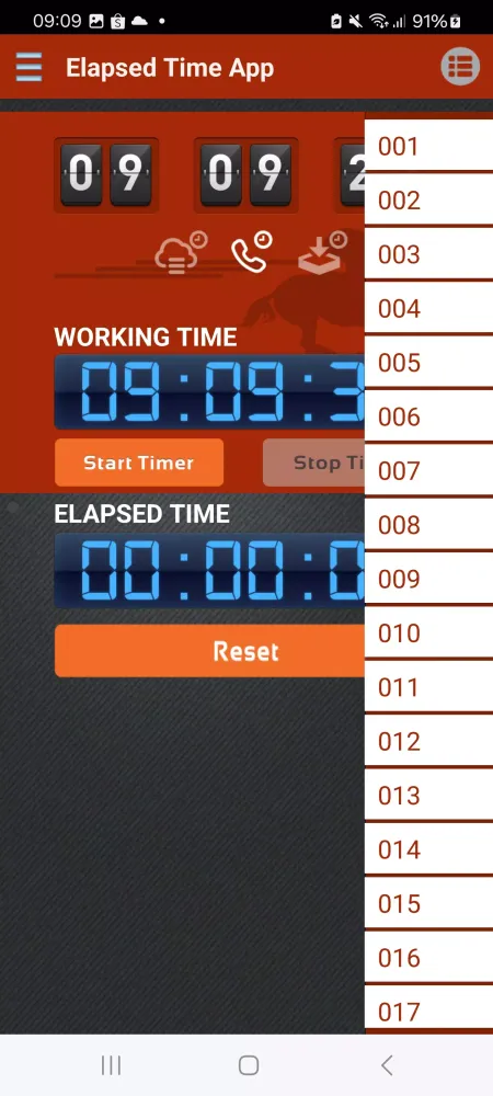 Elapsed Time Screenshots