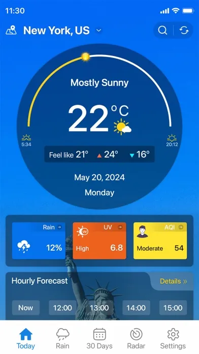 Captures d'écran de Weather forecast & NOAA Radar