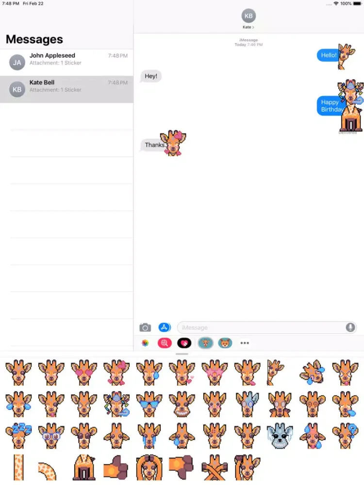 Giraffe Pixel Art Emoji iPad  स्क्रीनशॉट