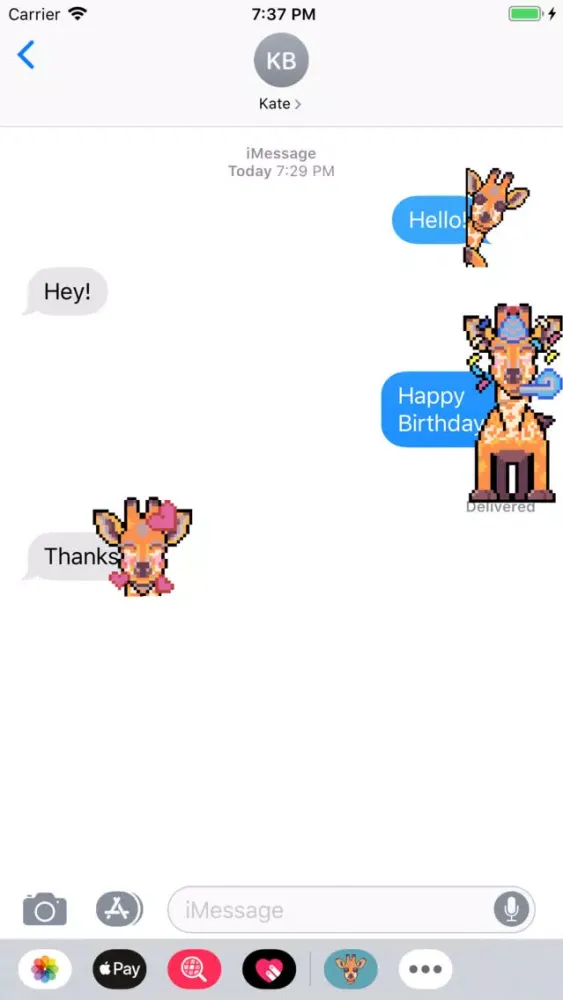 Giraffe Pixel Art Emoji स्क्रीनशॉट