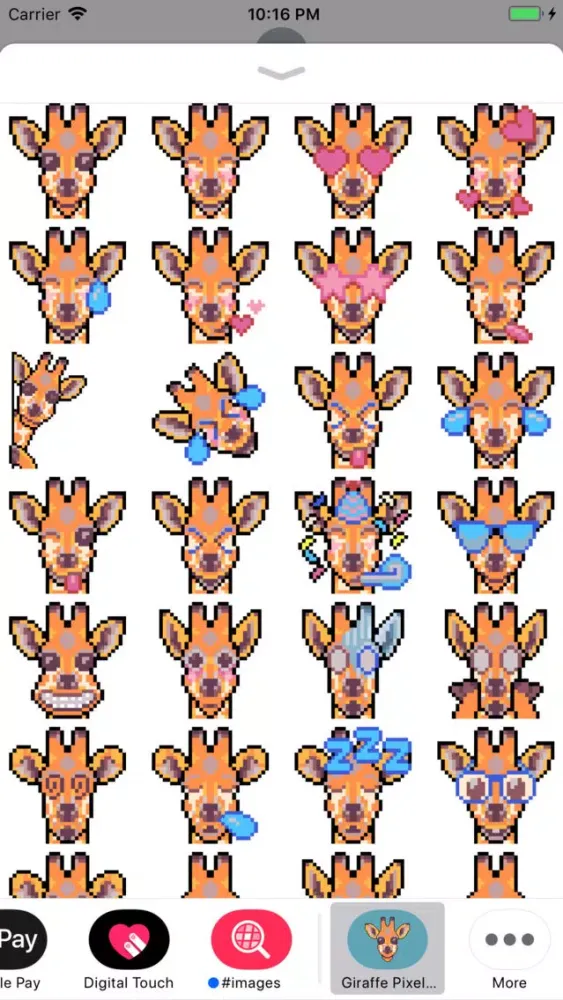 Giraffe Pixel Art Emoji स्क्रीनशॉट