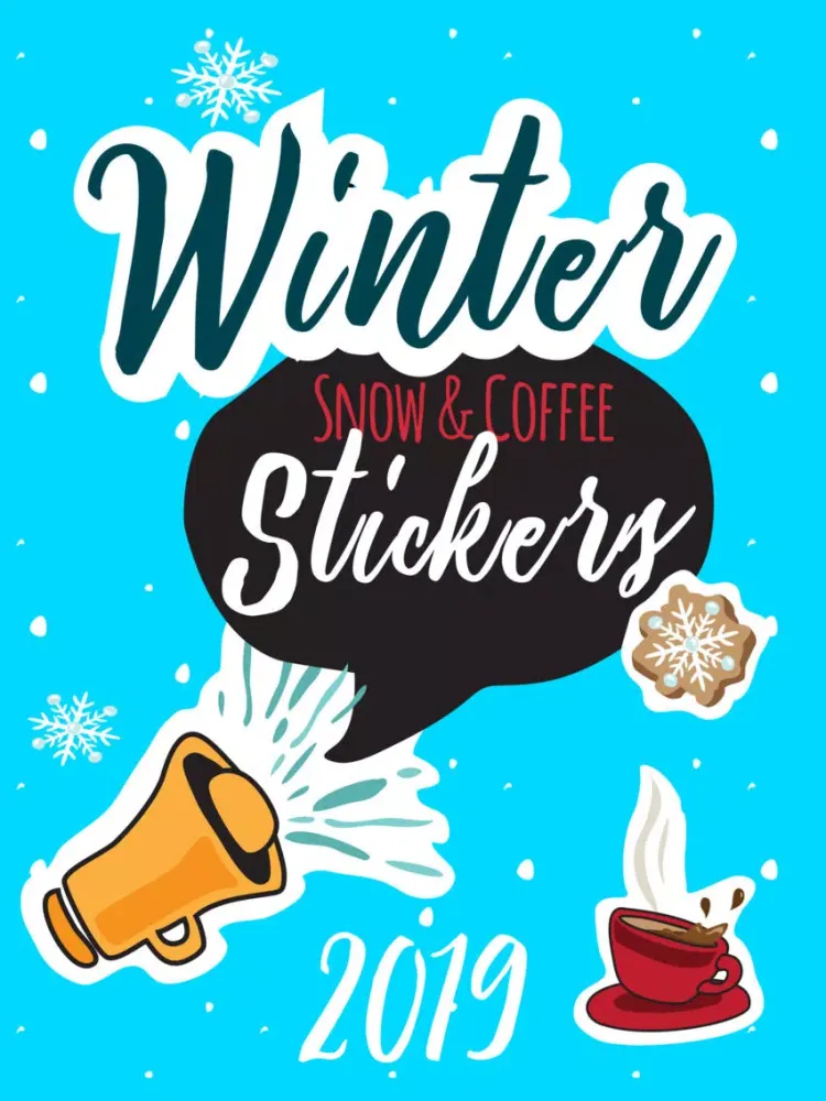 Tangkapan layar Winter, Snow & Coffee Stickers iPad 