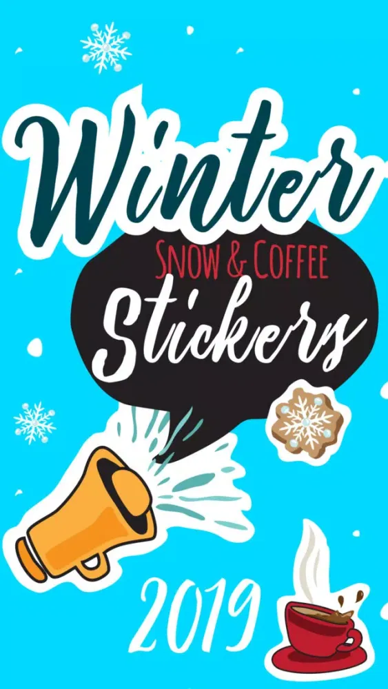 Tangkapan layar Winter, Snow & Coffee Stickers