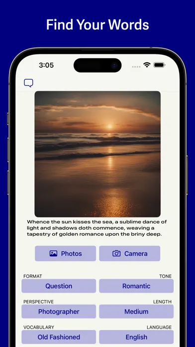 AI Photo Captions - 1000 Words應用截圖