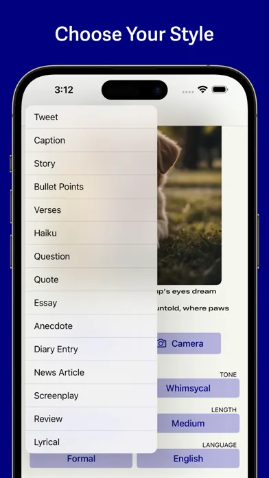 AI Photo Captions - 1000 Words應用截圖