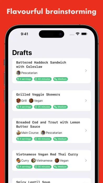 Tomaito - Recipe Generator スクリーンショット