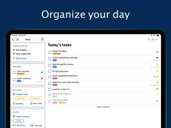 Daily Me: Themes, Tasks, Diary iPad 应用截图