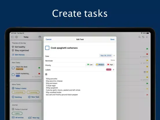 Daily Me: Themes, Tasks, Diary iPad 应用截图