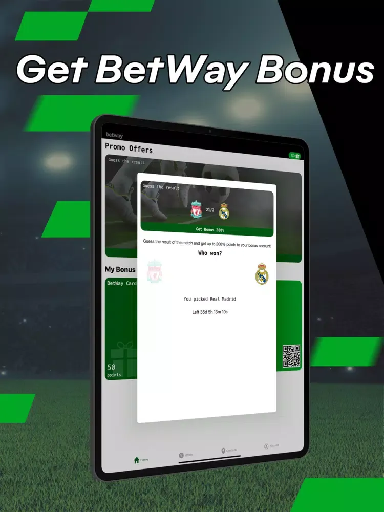 Bonus Card for BetWay iPad  스크린샷