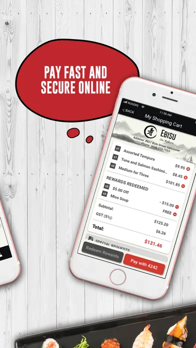 Ebisu Japanese Restaurant应用截图