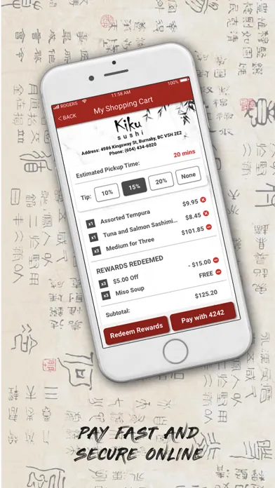 Kiku Sushi Official スクリーンショット