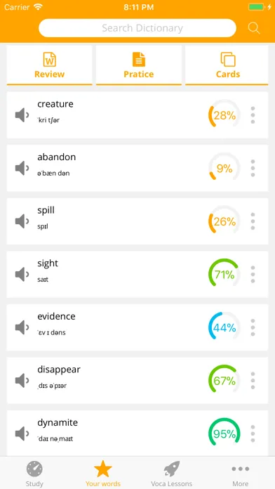 Zrzuty ekranu Bright Vocab: Learning English