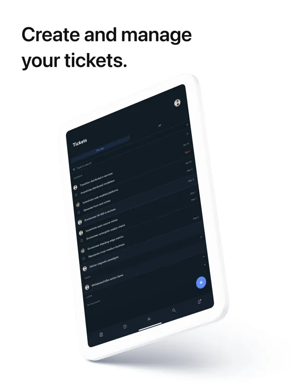 Tangkapan layar fabriq: Digital shop floor iPad 